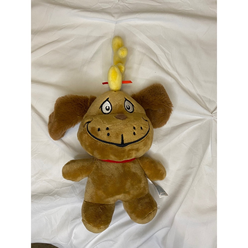Aurora World Dr Seuss Max Dog Plush Grinch Reindeer Antler Stuffed Animal 12in